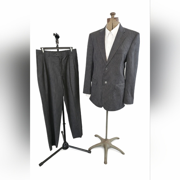 jf j.ferrar Other - jf j.ferrar Charcoal Pinstripe Men's Suit